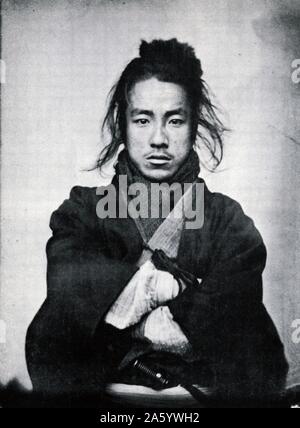 1860's photo of a Japanese Samurai Stock Photo