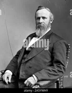 Rutherford Birchard Hayes (October 4, 1822 – January 17, 1893) was the 19th President of the United States (1877–1881). Stock Photo