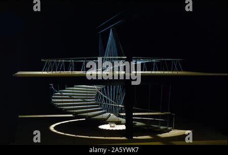 General Motors Technical Center, Warren, Michigan, 1945; 1946-56. Model of Administration Building stairs. designed by Eero Saarinen, 1910-1961, architect Stock Photo