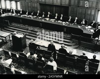 International Court of Justice, in Holland, hearing the case on French nuclear testing1973 Stock Photo