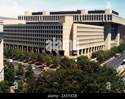 The J. Edgar Hoover Building is a high-rise office building located at 935 Pennsylvania Avenue NW in Washington, D.C., in the United States. It is the headquarters of the Federal Bureau of Investigation Stock Photo