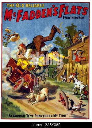 The old reliable McFadden's flats everything . Theatre poster, American 1902 Stock Photo