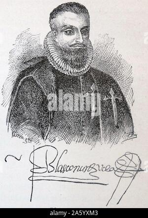 Blasco Núñez Vela y Villalba (c. 1490 – January 18, 1546) was the first Spanish viceroy of Peru, from May 15, 1544 to January 18, 1546 Stock Photo