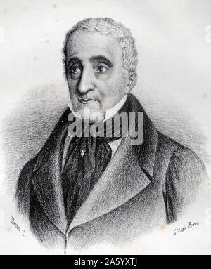 Portrait of Manuel José Quintana (1772-1857) Spanish poet and man of letters. Dated 19th Century Stock Photo