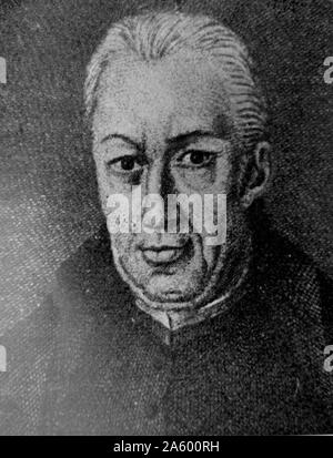 Portrait of José Celestino Mutis (1732-1808) Spanish priest, botanist and mathematics. Dated 18th Century Stock Photo