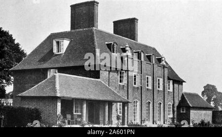 Photographic print of the South front of Chussex Walton Heath, built by Sir Edwin Lutyens (1869-1944) British architect. Dated 20th Century Stock Photo