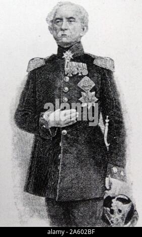 Portrait of Karl Friedrich von Steinmetz (1796-1877) a German Generalfeldmarschall, born at Eisenach. Dated 19th Century Stock Photo