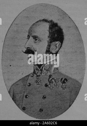 Portrait of Ludwig von Benedek (1804-1881) an Austrian general. Dated 19th Century Stock Photo