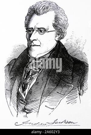 Andrew JACKSON - 1767-1845 American general and statesman. 7th President of,the United States 1828-1837 Stock Photo