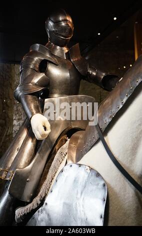 The silvered and engraved armour of King Henry VIII (1491-1547) King of England. Dated 16th Century Stock Photo