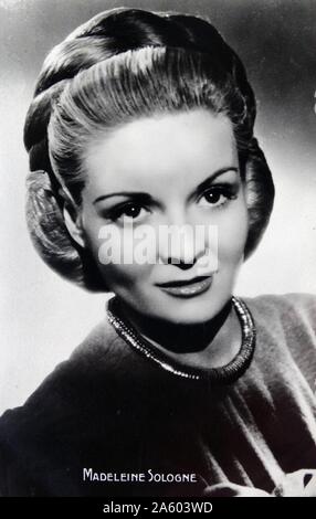 Madeleine Sologne (1912-1995) a French actress. Dated 20th Century Stock Photo