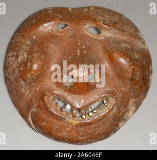 Masks from the Arctic used to reveal inner truth of the wearer, used by Shamans. Dated 19th Century Stock Photo