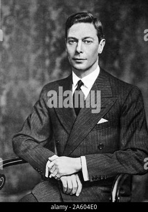 Photographic portrait of King George VI (1895-1952) King of the United Kingdom and the Dominions of the British Commonwealth. Dated 20th Century Stock Photo