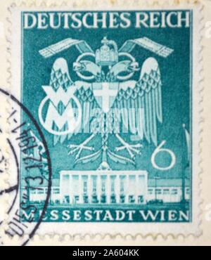 German postage stamp from Austria 1940: World War Two Stock Photo
