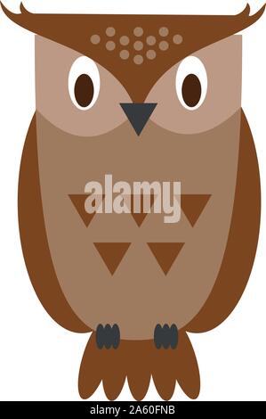 Cute cartoon owl vector illustration Stock Vector