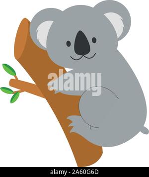 Cute cartoon koala vector illustration Stock Vector