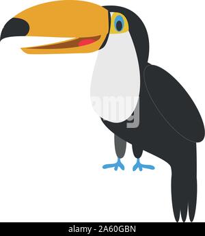 Cute cartoon toucan vector illustration Stock Vector