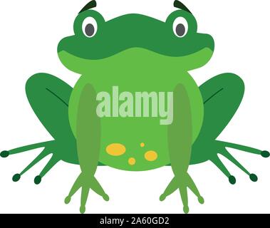 Cute cartoon frog vector illustration Stock Vector