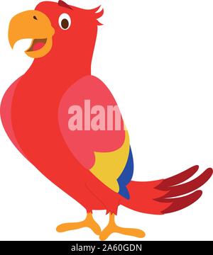 Cute cartoon parrot vector illustration Stock Vector