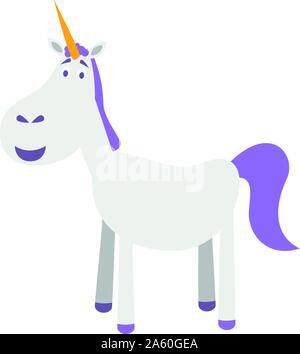 Cute cartoon unicorn vector illustration Stock Vector