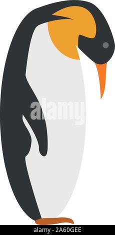 Cute cartoon Emperor penguin vector illustration Stock Vector