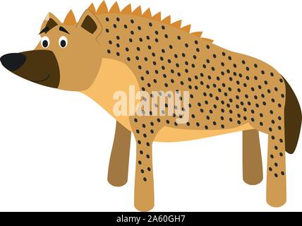 Cute cartoon hyena vector illustration Stock Vector