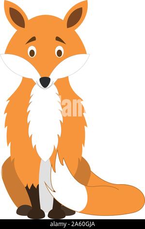 Cute cartoon fox vector illustration Stock Vector