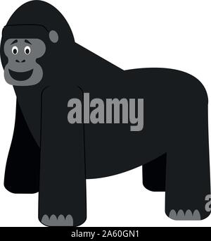 Cute cartoon gorilla vector illustration Stock Vector