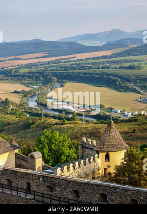 Castle in Stara Lubovna, elevated view, Presov Region, Slovakia, Europe Stock Photo