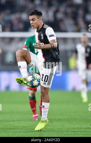 Turin, Italy. 22nd Oct, 2019. Paulo Dybala of Juventus during the UEFA Champions League group stage match between Juventus and Lokomotiv Moscow at the Juventus Stadium, Turin, Italy on 22 October 2019. Photo by Giuseppe Maffia. Credit: UK Sports Pics Ltd/Alamy Live News Stock Photo