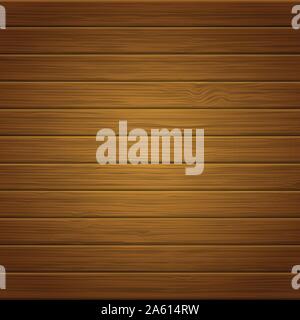 Realistic wood texture. Cartoon wall of wood planks. Vector background Stock Vector