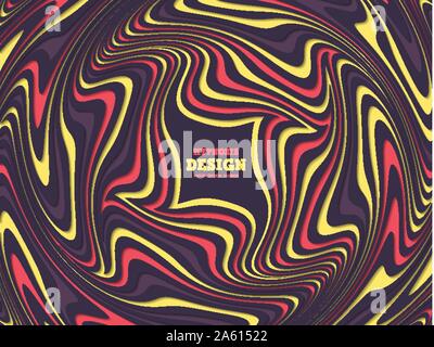Optical illusion, abstract background. Hypnosis twisted spiral design concept for hypnosis, infinity, unconscious, psychic, chaos, extrasensory. Vecto Stock Vector