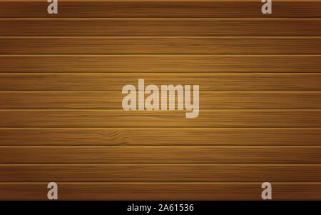 Realistic wood texture. Cartoon wall of wood planks. Vector background Stock Vector