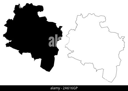 South Dublin County Council (Republic of Ireland, Counties of Ireland) map vector illustration, scribble sketch South Dublin map Stock Vector