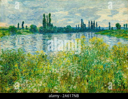 Claude Monet, landscape painting, Banks of the Seine, Vétheuil, 1880 Stock Photo