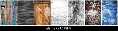 collage of different textural backgrounds Stock Photo