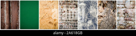 collage of different textural backgrounds Stock Photo