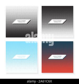Halftone hexagon background minimal style modern design monochrome and color. vector illustration Stock Vector