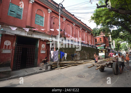 Shobhabazar Royal Palace (Gopinath Bari). 36 Raja Nabakrishna Street. Kolkata, West Bengal, India. Stock Photo