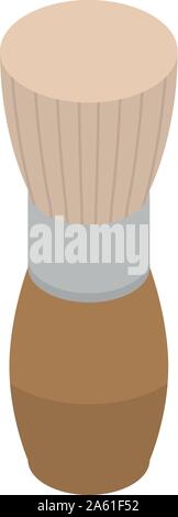 Shaving brush icon, isometric style Stock Vector