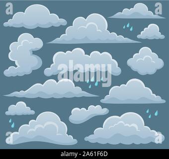 Clouds topic image 3 - eps10 vector illustration. Stock Vector
