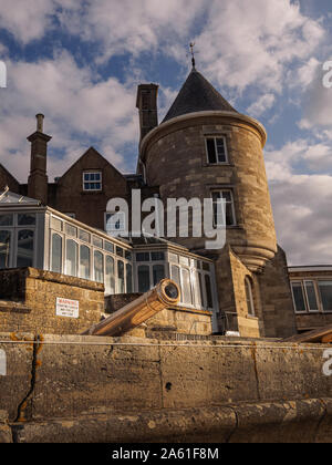 The castle of the Royal Yacht Squadron in Cowes, Isle of Wight Stock Photo