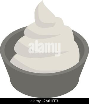 Onion sauce icon, isometric style Stock Vector