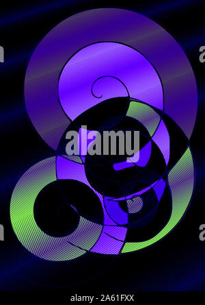 Circles, Vector illustration, alienated, upright format Stock Photo - Alamy