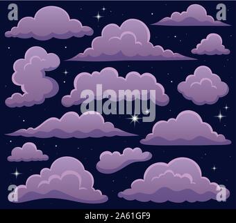 Clouds topic image 4 - eps10 vector illustration. Stock Vector