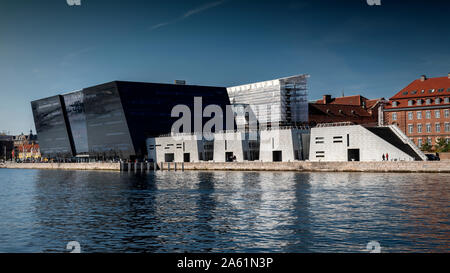 COPENHAGEN, DENMARK - SEPTEMBER 21, 2019: The Black Diamond in Copenhagen was finished in 1999 and is an extension to the Royal Library.