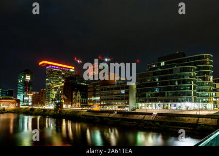 Nightshoot of the Media Harbour Duesseldorf