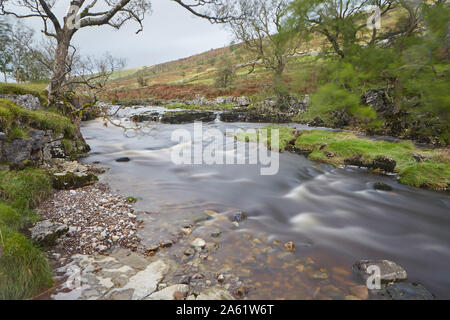 River Wharfe, Langstrothdale, Deepdale, Yorkshire Dales National Park, upper section of Wharfedale next to the dales way. Stock Photo