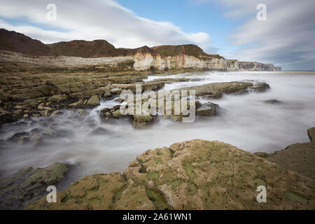 Thornwick Bay, Flamborough Head, East Yorkshire, England, UK Stock Photo