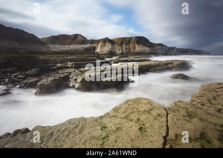 Thornwick Bay, Flamborough Head, East Yorkshire, England, UK Stock Photo